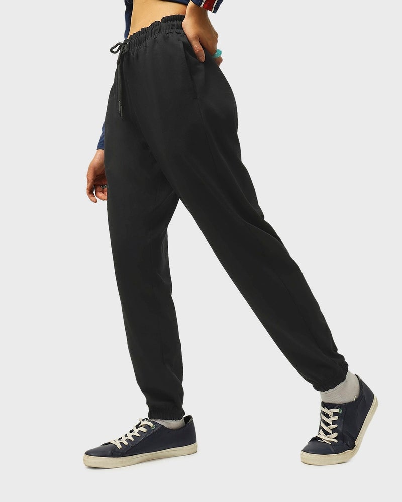 bewakoof Women's Black Oversized Joggers - Image 2